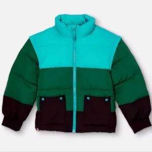 NWT Kids XL Target x LEGO Collection Green Convertible Puffer Jacket and Vest